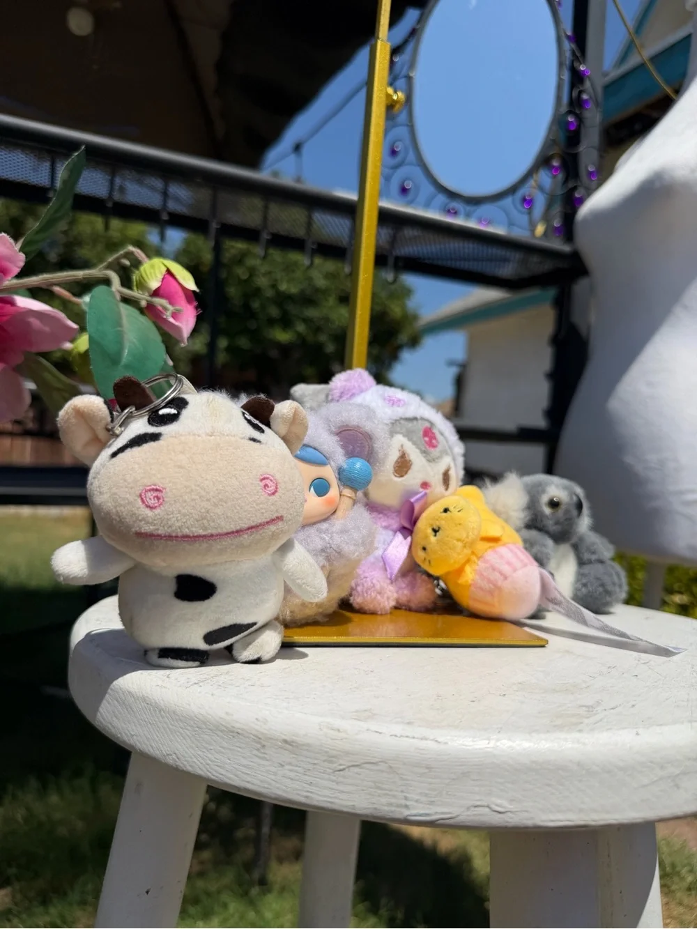 Othr Plush Mini Keychain Set in Lavender, Yellow, Gray, Cream and Pink